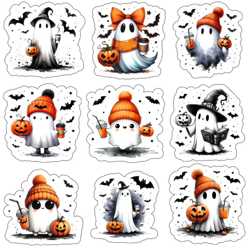 Cute Ghosts Halloween Pack 2