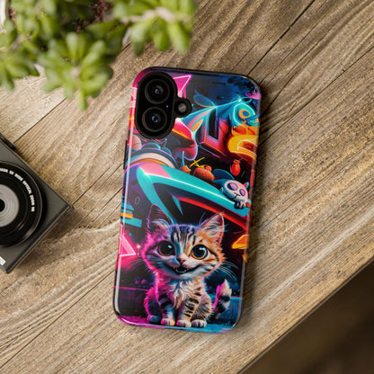 Super Cute Graffiti Cat Phone Case