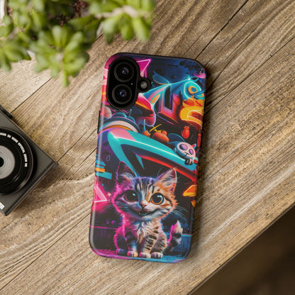 Super Cute Graffiti Cat Phone Case