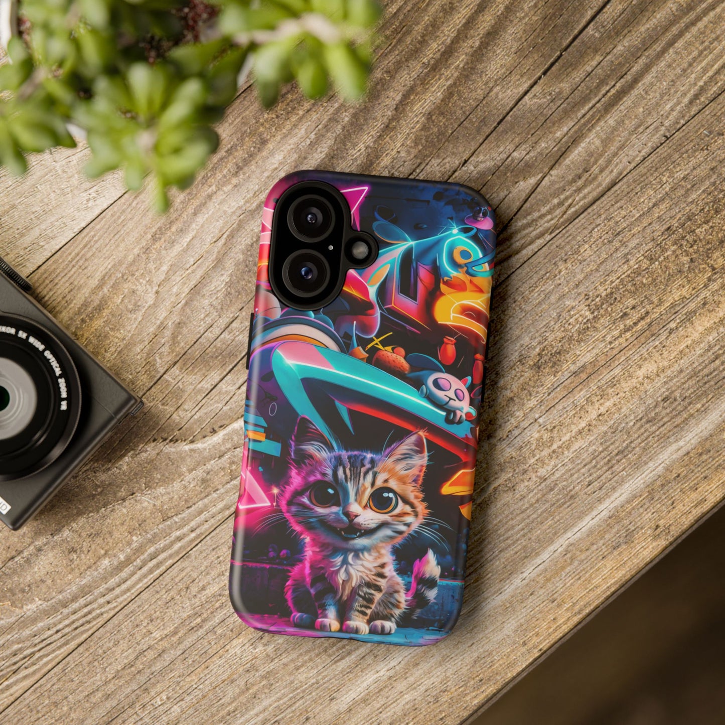 Super Cute Graffiti Cat Phone Case