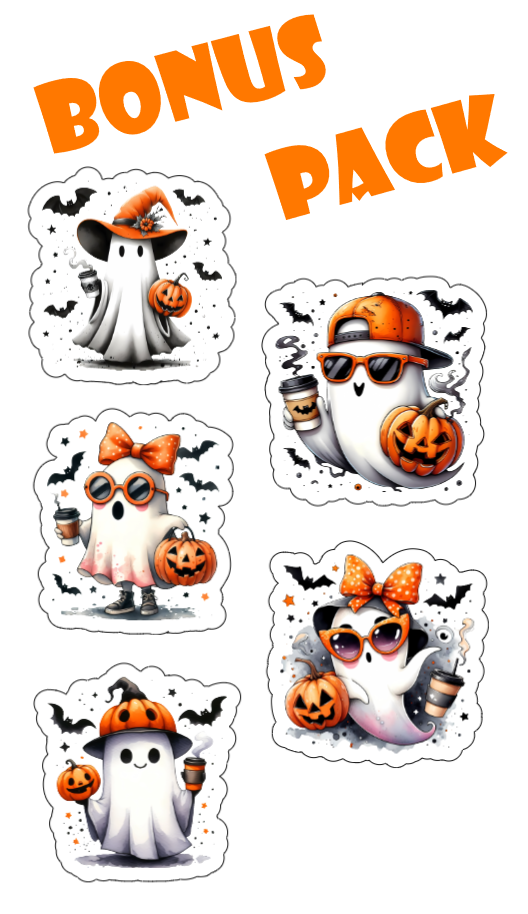 Cute Ghosts Halloween Bundle Super Pack