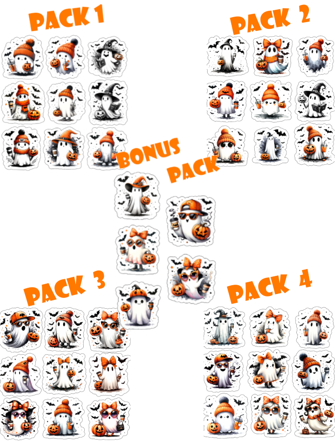 Cute Ghosts Halloween Bundle Super Pack